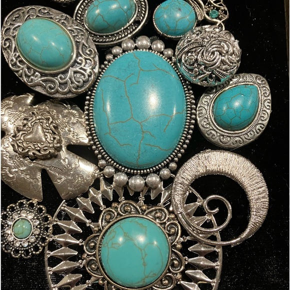 JEWELRY ART COLLAGE IN SOUTHWESTERN STYLE. UNIQUE HANDMADE OOAK GIFT ๐ - Picture 8 of 9